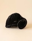 Antique 1930s Black Velvet Tilt Hat Side Sculpted Coil Black Lace Veil Women s