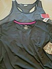 Nwt Lot 2 Danskin Now Sport Tank Top Tee Shirt Black Athletic Plus Xl 2xl Mesh 