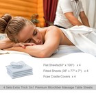 Massage Table Sheets 4 Sets Microfiber Fitted Flat Face Cradle Cover Spa Salon