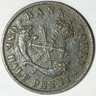 Canada  Bank Of Upper Canada Token  1854  1 2p One Half Penny