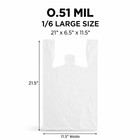Bags 1 6 Large 21 X 6 5x11 5 Clear  51 Mil T-shirt Plastic Grocery Shopping Bags