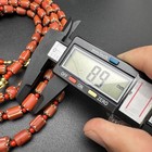 Beautiful Vintage Venetian Style Chevron  With White Heart Beads Necklace