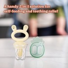 Haakaa Freeze-n-feed Mini Combo Silicone Feeder   Nibble Tray Oat 1 Pk
