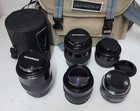 Lot 5x Vtg Quantaray Camera Lens  With Carry Bag