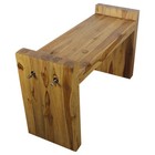 Haussmann   Teak Block Bench 36 X 12 5 X 20 5 Inch High Kd Oak Oil