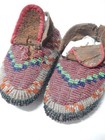 Antique Child s Fully Beaded Burial Moccasins - C1920s - Lakota   Dakota Indian