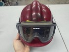Red Phenix First Due Fire Helmet Model 005r Firefighter Nomex Shroud B