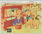 1992 Walt Disney St vincent Three Little Pigs Sheetlet Of 9    Souvenir Sheet