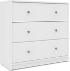 Portland 3 Drawer Chest  White