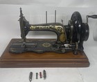 Antique 1884 Singer 12k Fiddle Base Sewing Machine W  Orig Case  Key   Shuttles