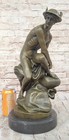 Bronze Sculpture Statue Museum Quality Grand Tour Signed Flying Mercury Artwork