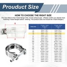 V Band Clamp 1 6 Inch 304 Stainless Steel V-band Bolt Clamp