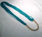 Vintage Native American Turquoise Heishi 15 Strand Handmade Rope Necklace K1261