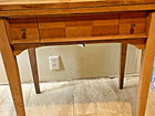 Vintage Singer Sewing Machine Cabinet Desk Table Fold Open Top  empty 