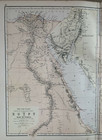 1882 Egypt  Nubia   Abyssinia Original Antique Colour Map By Edward Weller