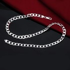 Hot Sale 925 Sterling Silver 6mm Necklace Cuban Link Chain Jewelry Classic 40-60