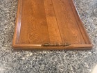 Vintage Antique Wooden Oak Serving Butler Tray W  Raised Handles  20 5  X 14 5 