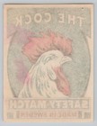 The Cock Safety Matches Vintage Matchbox Label Made In Sweden Light Blue