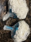 Bride Bouquet Artificial Flowers Wedding Bridal Holding White Ribbon Rhinestones