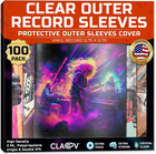 Record Sleeves For Album Covers - 100 Clear Plastic Outer Sleeves To Protect    