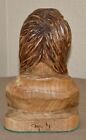 Vintage 90 s Hand Carved Wooden Squaw Native American Indian 8  Folk Art Signed