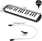 Tosnail 32 Key Melodica With Carrying Bag  Double Tubes Mouthpieces  Wipe Cloth 