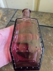 Vintage 1971 Wheaton Rip Coffin Shaped Purple Glass Poison Bottle 