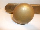 Vintage Antique  Solid Brass Door Knob Back Plate Art Deco Style