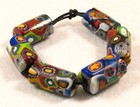 6 Old Venetian Glass Multi Murrine Millefiori African Trade Beads C