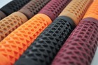 Odi Vans Waffle Pattern 7 8  Motorcycle Grips  Black Harley V-twin Made In Usa