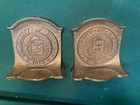 2 Vintage University Of Michigan Brass Bookend 1940 s bronze