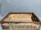 Vintage Vernors Soda Crate  Wood Ginger Ale Wooden Advertising Box Soda Pop