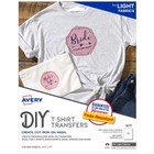 Diy Fabric Transfers Iron-on Paper 6 Sheets Light Fabrics Inkjet Printer New
