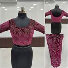 New Stretchable Saree sari Blouse Velvet Blouse Choli  Bollywood Partywear Top  