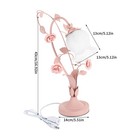 Glass Flower Table Lamp Glass Lampshade Pad Base Desk Light Bedroom Night Lamp