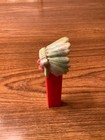 Vintage Indian Chief Pez Dispenser No Feet Red Stem Marbleized Headdress