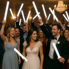 100 Pack 16  White Light Up Led Foam Sticks Glow Flashing Wands  Dj Party Events