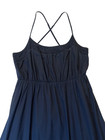 J crew Navy Smocked Maxi Dress Criss Cross Back Empire Waist Women   s S