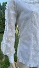 Vintage 1970 s White Lace Victorian Blouse