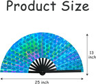 1pcs Boots On The Ground Fan  2025 New Line Dance Popping Fan holographic Diamon