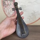 Collectible Antique Copper Pipa Incense Burner Incense Holder Chinese Artifact