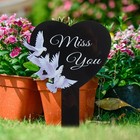 Memorial Iron Grave Markers Cemetery Garden Stake Memorial Plaque Garden Decor
