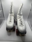 Vintage White Leather Roller Skates Sure-grip Super X Size 8