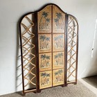 Regency Hand Painted Elephants And Gold Room Divider screen