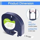 10pk Dymo Letratag Refill 91330 Paper White Label Tape 12mm 1 2   Lt-100h Xr Xm