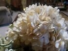 New Hydrangea Bouquet  9 Flower Stems Purple  Green  Cream 