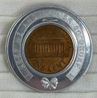 1973-d 10th Annual Coin Show Nebraska City 2-10-1974 Encased Cent Penny