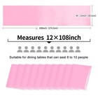 10 Pcs 12x108 Inch Pink Satin Silk Table Runner Wedding Banquet Party Decor