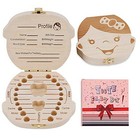 Baby Tooth Box By  - Wooden Kids Keepsake Organizer Gift For Baby Teeth  Girl