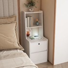 Smart Nightstand With Charging Station   Night Light  Modern Bookshelf Stand